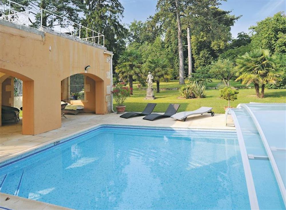 Swimming pool at Ch&acirc;teau du Treuil in Burie, Charente-Maritime, France