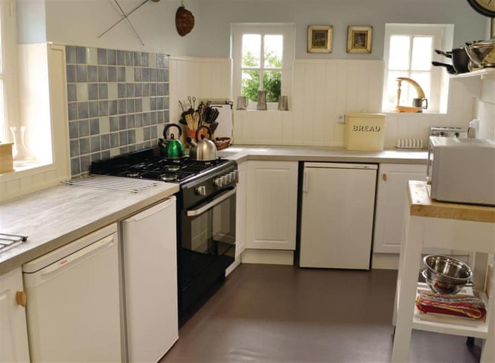 Kitchen at Chateau Marconne in Marconne, Pas-de-Calais, France