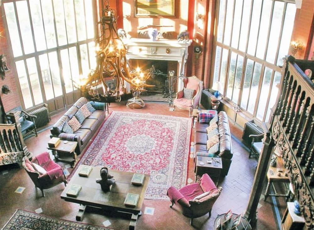 Living area at Chateau Marconne in Marconne, Pas-de-Calais, France