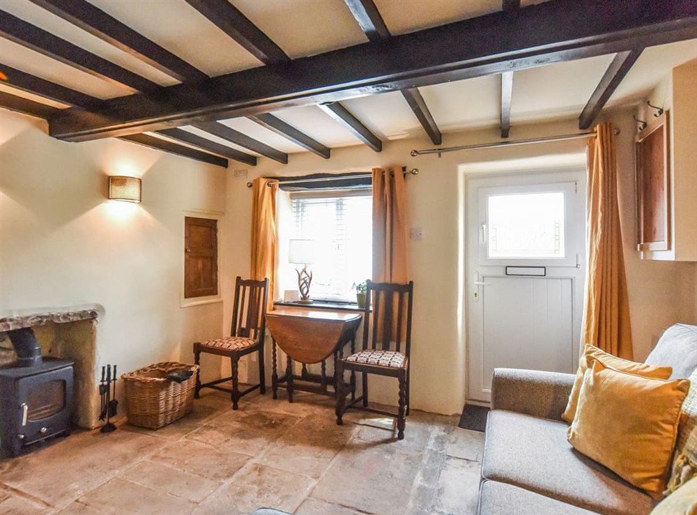 Living area at Chatterbox Cottage in Middleton, near Wirksworth, Derbyshire