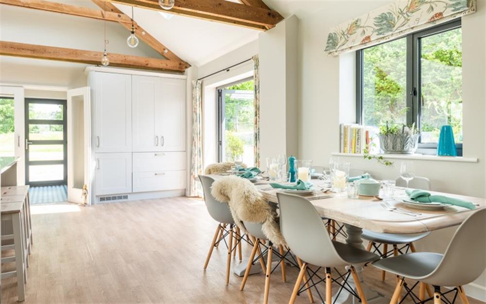 A closer look at the dining area  at Chatwell Farm in Modbury