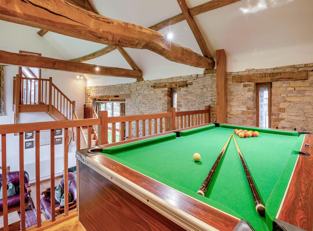 Games room at Chaxhill Barn in Westbury-on-Severn, Gloucestershire