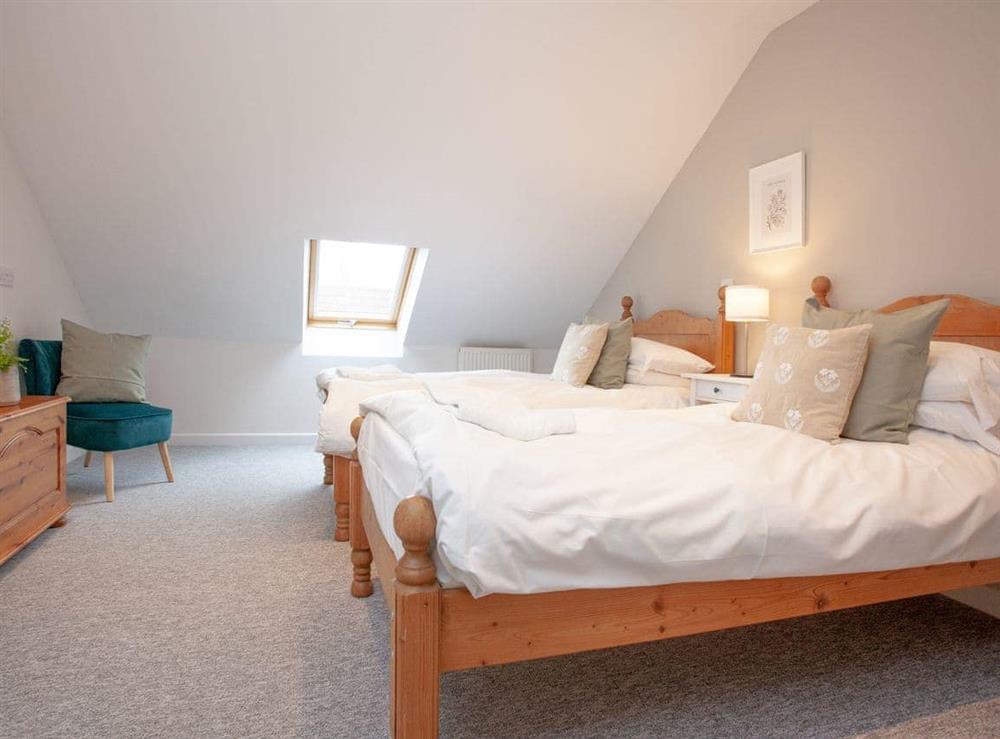 Twin bedroom at Cheddar in Witham Friary, Frome, Somerset., Great Britain