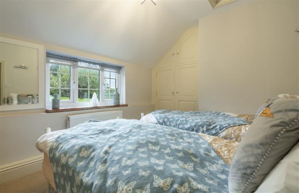 First floor: Twin bedroom overlooks the garden at Cheney Hollow (4), Heacham near Kings Lynn