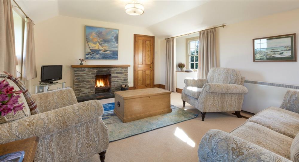 The sitting room at Chenhalls Barn in Falmouth, Cornwall