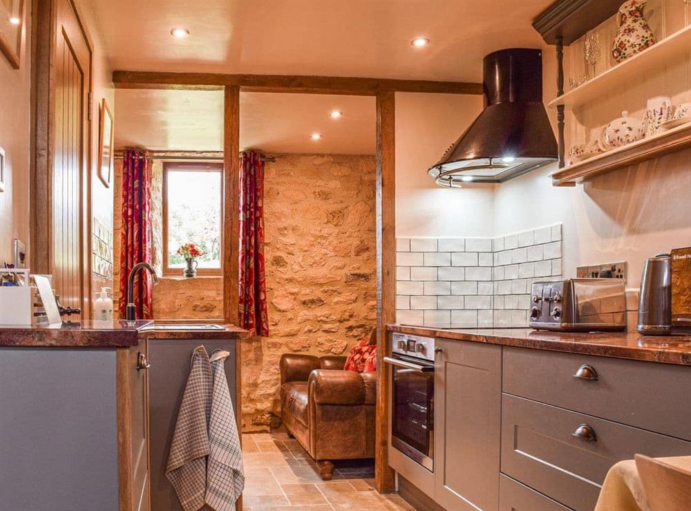 Kitchen area at Cherry Barn in Weston Subedge, near Chipping Campden, Gloucestershire