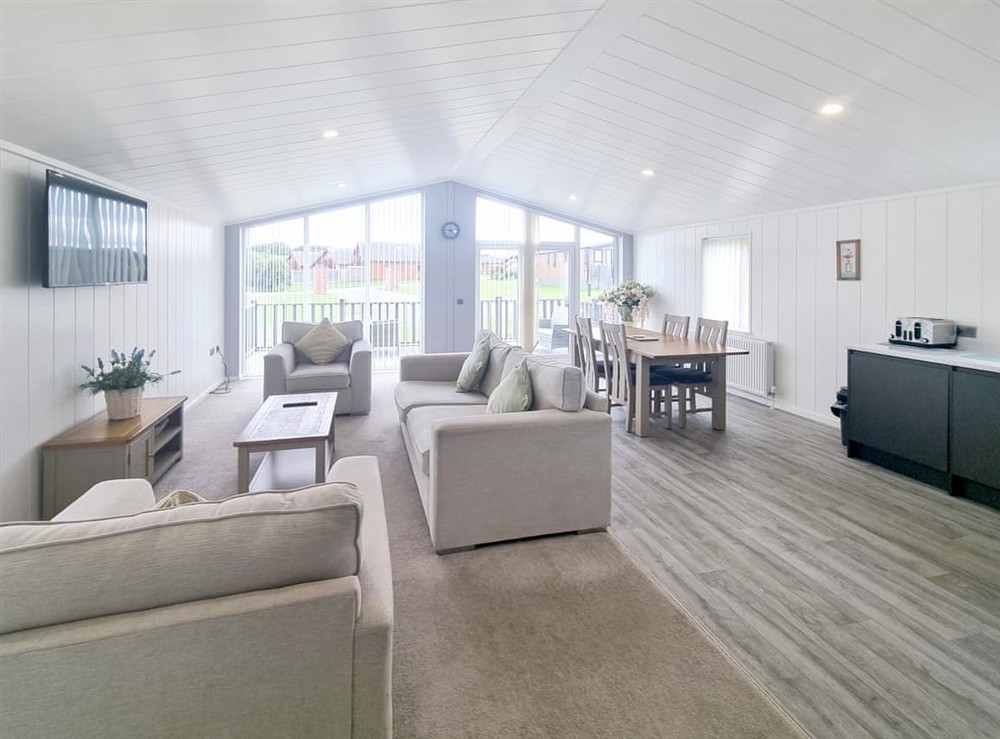 Open plan living space at Cherry Blossom 42 in Fitling, near Burton Pidsea, North Humberside