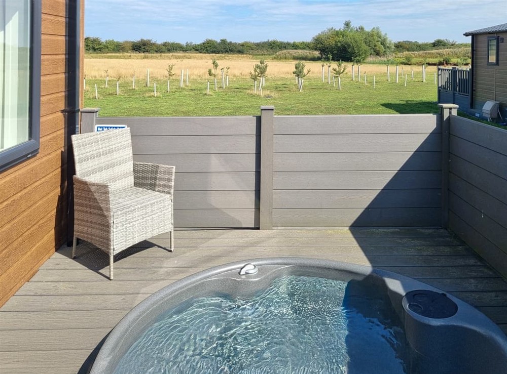 Hot tub at Cherry Blossom 43 in Fitling, near Burton Pidsea, North Humberside