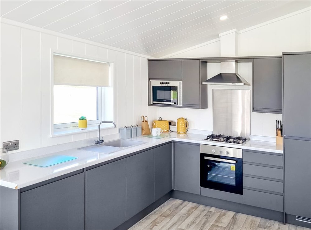 Kitchen area at Cherry Blossom 43 in Fitling, near Burton Pidsea, North Humberside