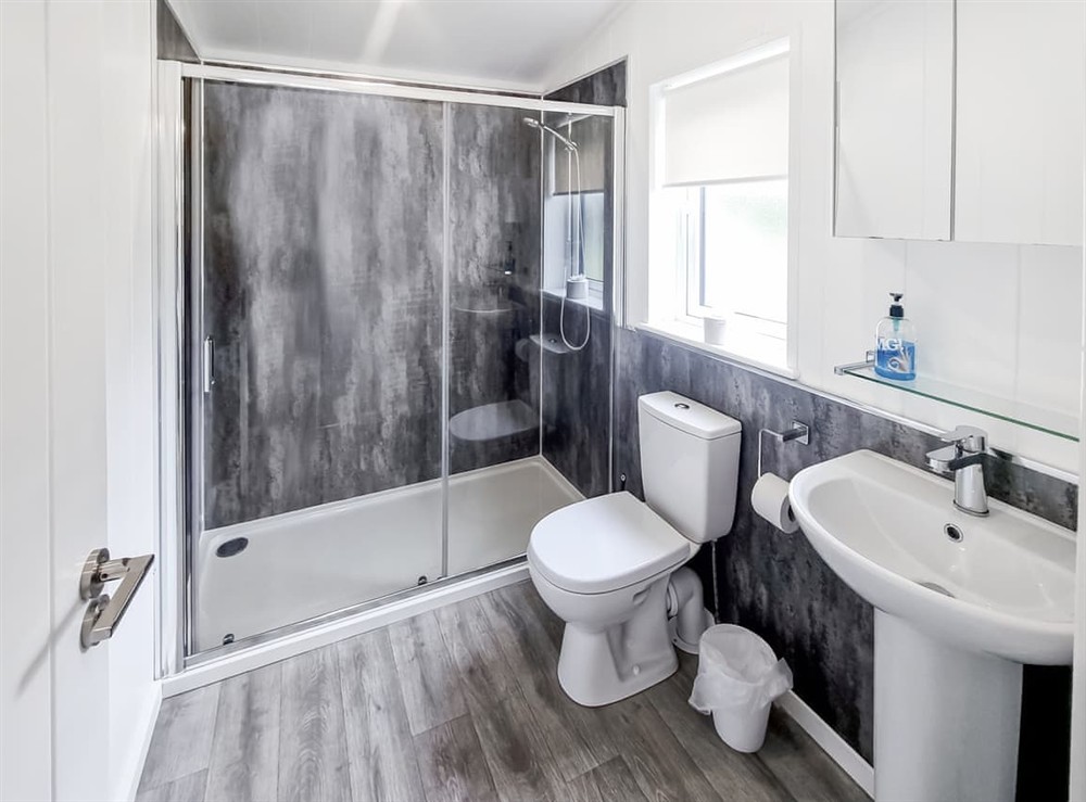 Shower room at Cherry Blossom 48 in Fitling, near Burton Pidsea, North Humberside