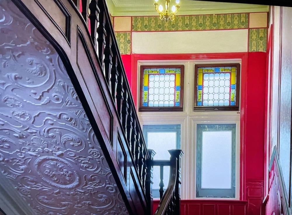 Stairs at Cherry Blossom Inn in Blackpool, Lancashire