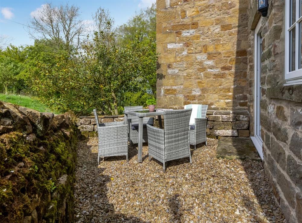 Sitting-out-area at Cherry Cottage in Grantley, near Ripon, North Yorkshire