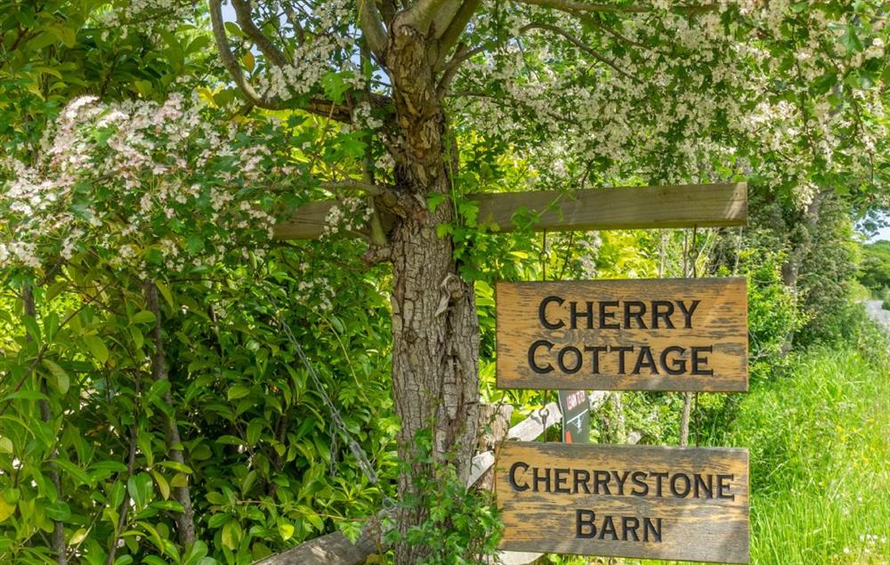 Welcoming signage at Cherry Cottage and Cherrystone Barn at Cherry Cottage, Ripe