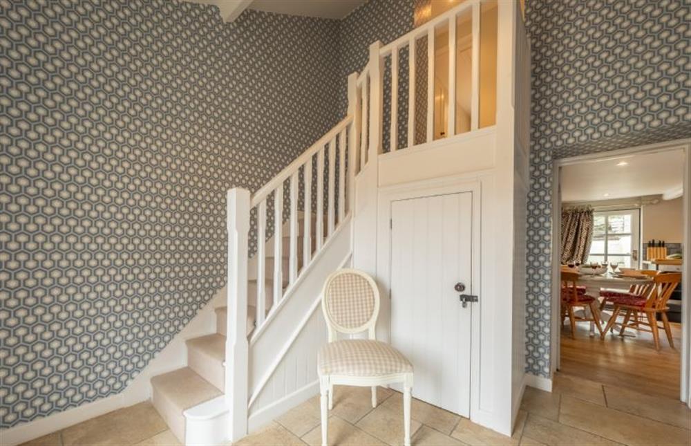 Ground floor: Entrance hall stairs to the first floor at Cherry Hill, North Creake near Fakenham