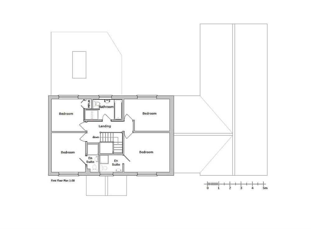 First floor plan at Cherry Ridge in Great Bircham, near Hunstanton, Norfolk