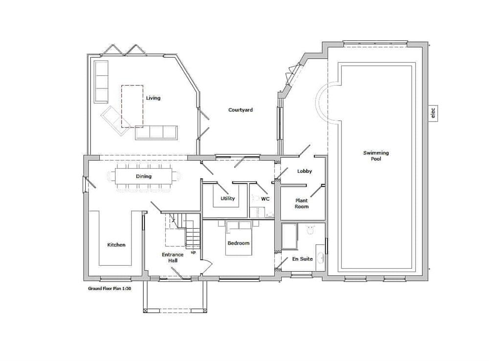 Ground floor plan at Cherry Ridge in Great Bircham, near Hunstanton, Norfolk