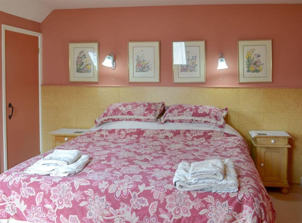 Comfortable double bedroom at Cherry Tree Cottage in Bovey Tracey, Devon