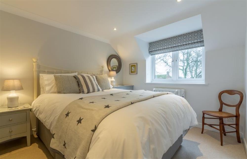 First floor: Master Bedroom with views to the front at Cherry Tree Cottage, Great Bircham near Kings Lynn
