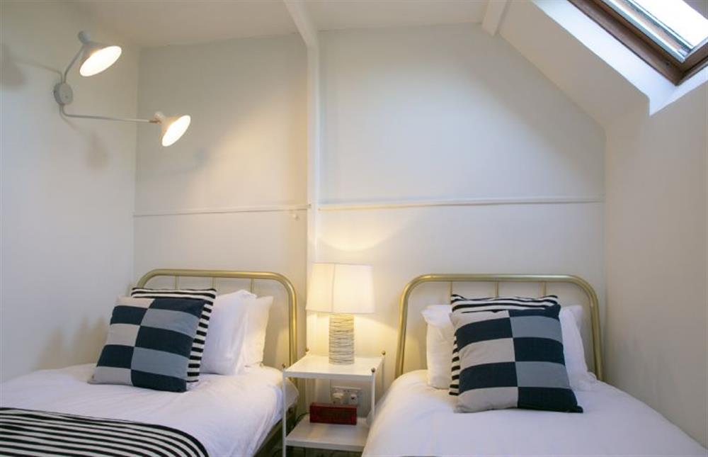 First floor:  Twin bedroom at Cherry Tree Cottage, Stanhoe near Kings Lynn