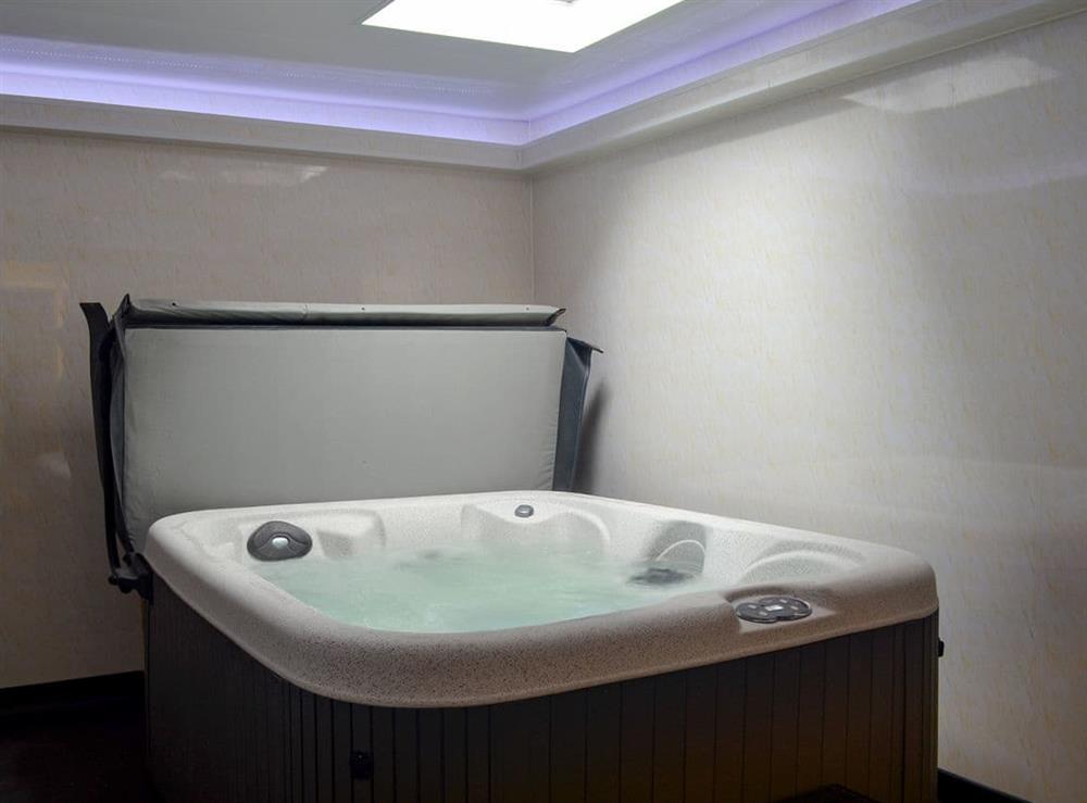 Relaxing hot tub at Cherry Tree House in Blackpool, Lancashire