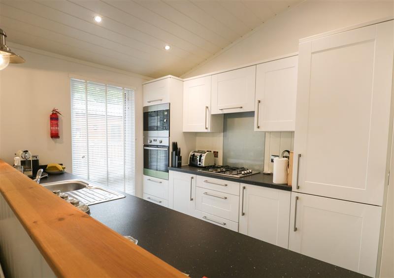 This is the kitchen at Cherry Tree Lodge, Windermere