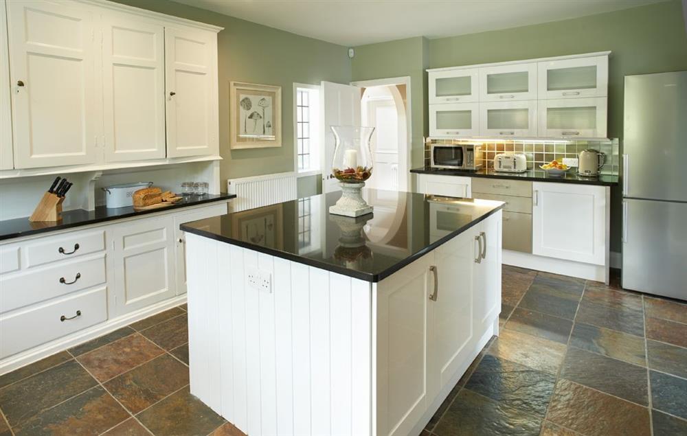 Large kitchen with dual fuel AGA at Cherry Trees, Bowness-on-Windermere