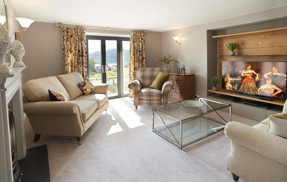 TV/family room with large flat screen TV, games console & family board games at Cherry Trees, Bowness-on-Windermere