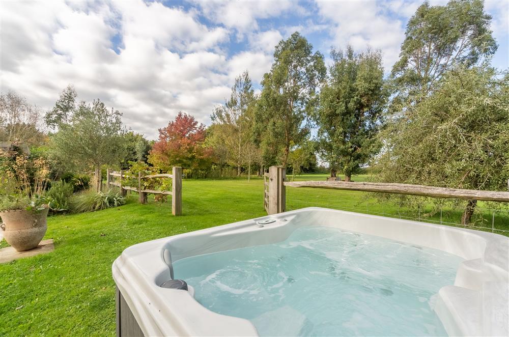 Luxurious hot tub with lovely views at Cherrystone Barn, Ripe