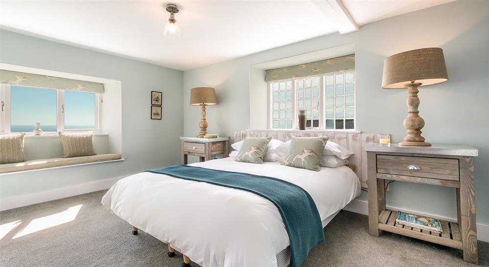 The master bedroom at Chesil Cottage in Dorchester, Dorset