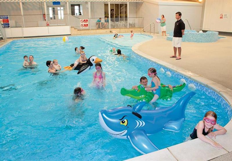 Indoor heated swimming pool at Chesil Vista Holiday Park in Weymouth, Dorset