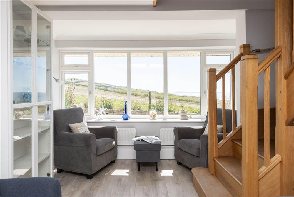 Sitting room with a wonderful view at Chesil Watch, Abbotsbury