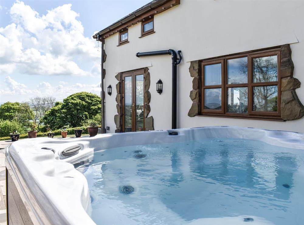 Hot tub at Chester View in Pontybodkin, near Mold, Clwyd