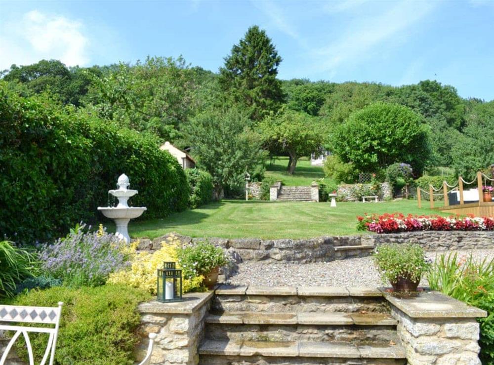 Garden and grounds at Chestnut  Cottage in Ebberston, near Scarborough, North Yorkshire