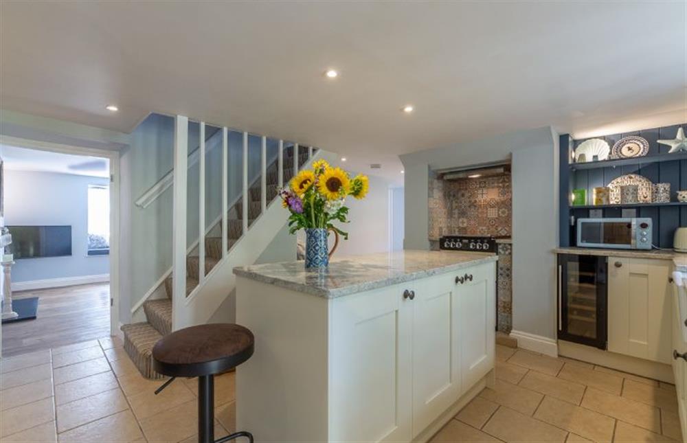 Ground floor: The staircase leads to the first floor from the kitchen at Chestnut Cottage, Thornham near Hunstanton