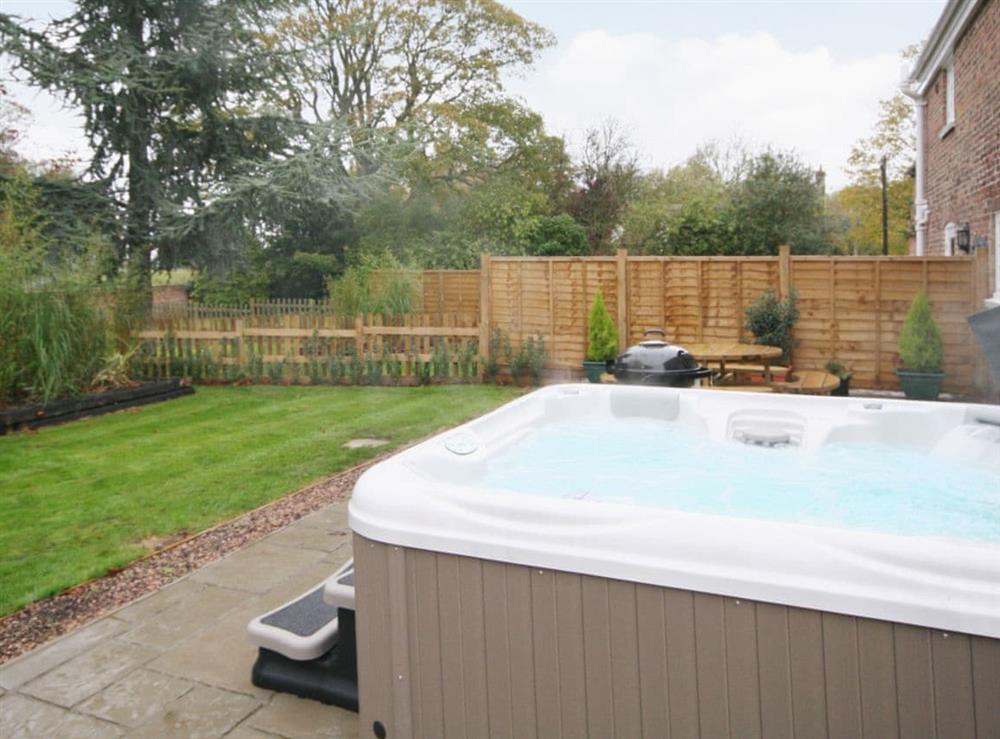 Hot tub at Chestnut Cottage in Wainfleet St. Mary, near Skegness, Lincolnshire