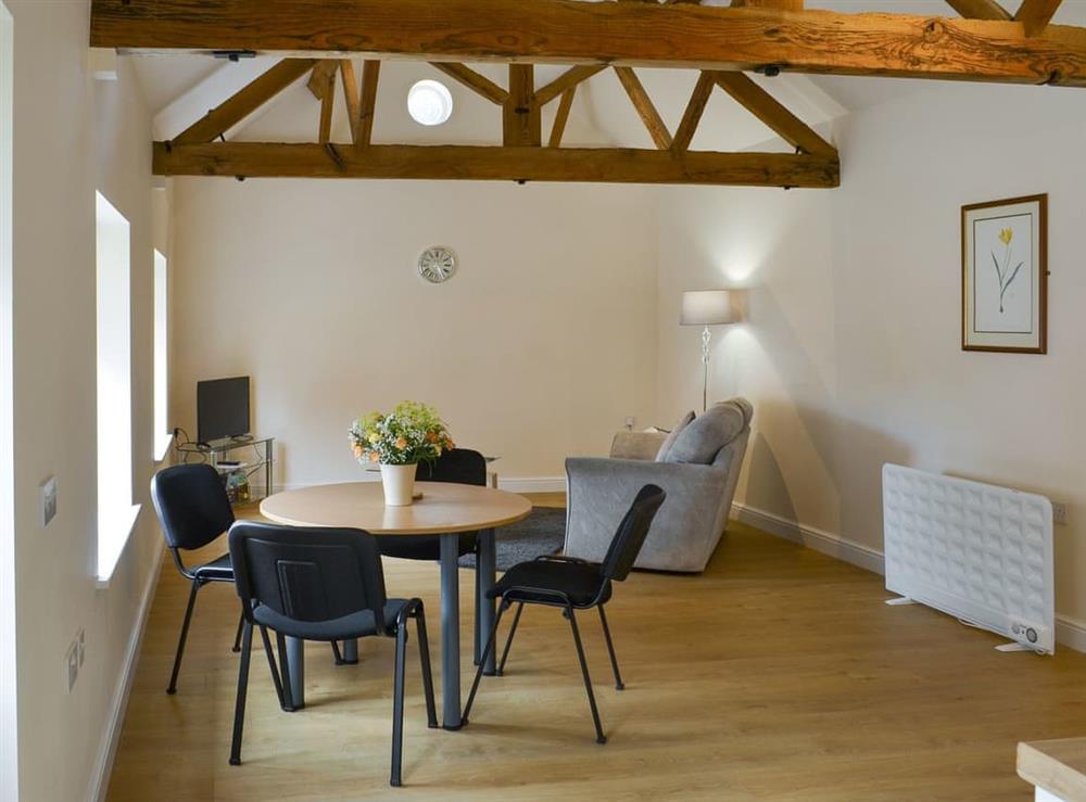 Spacious, airy, beamed open plan living space at Mays Mews, 