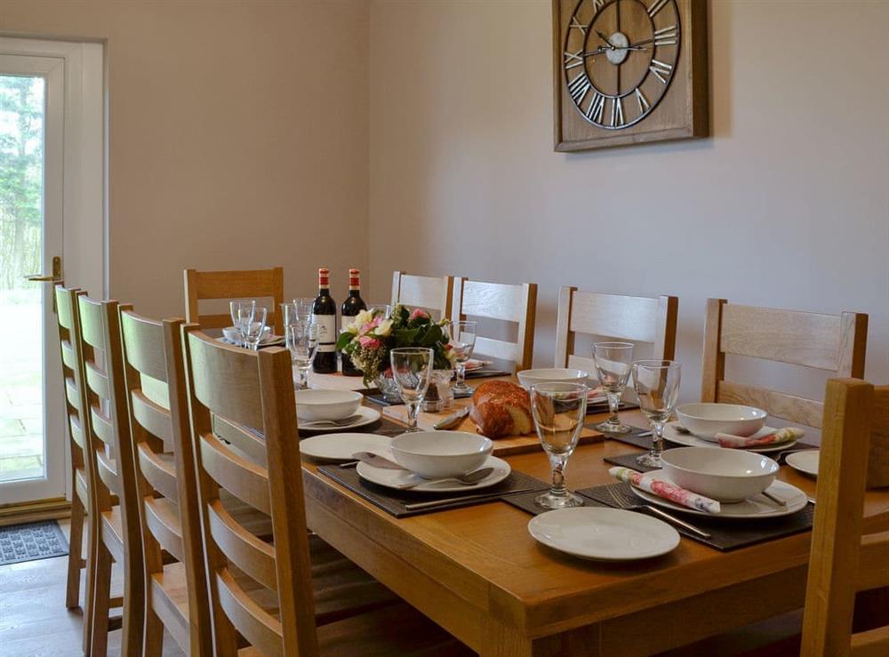 Ideal dining area at Chestnut Lodge in Portpatrick, Wigtownshire