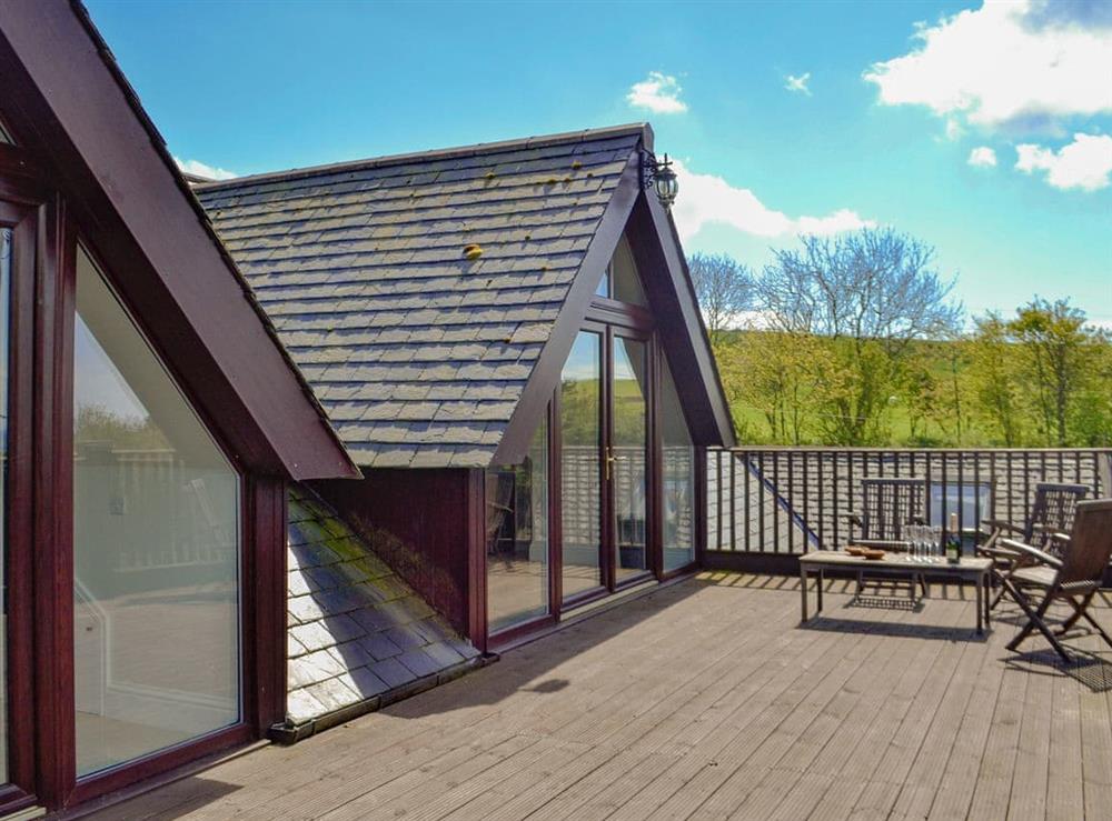 Large verandah area at Chestnut Lodge in Portpatrick, Wigtownshire