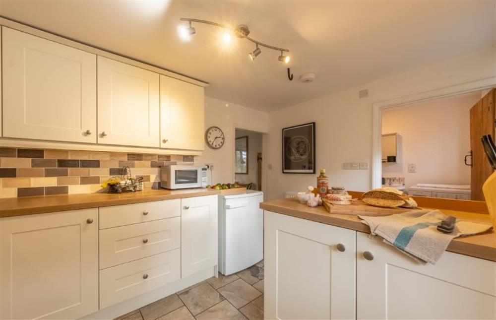 Ground floor: The kitchen has an additional shower / utility room off it at Chiffchaff Cottage, West Raynham near Fakenham