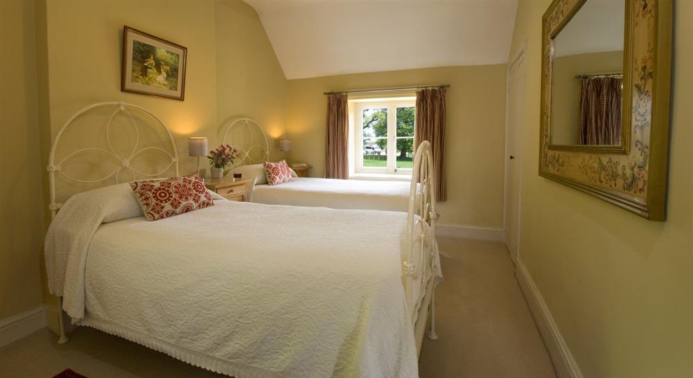 Twin bedroom at Chirk Home Farm Cottage in Chirk, Wrexham