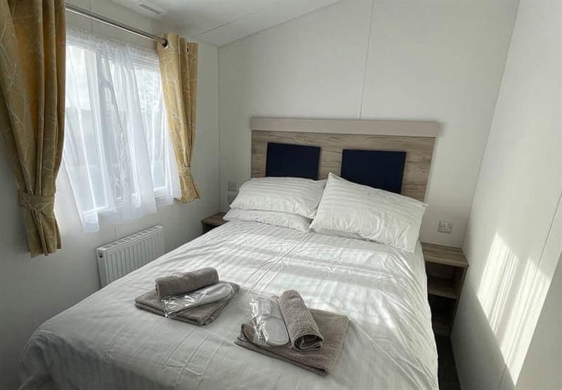 Bedroom in the Fistral 3 at Chiverton Holiday Park in Blackwater, St Agnes