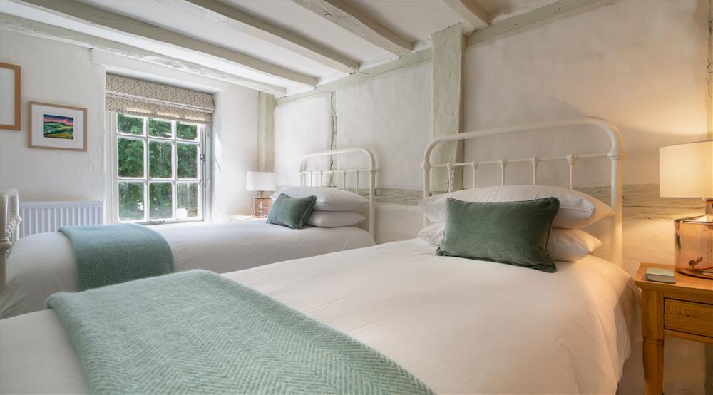 The twin bedroom at Chodds Farmhouse in Haywards Heath, West Sussex