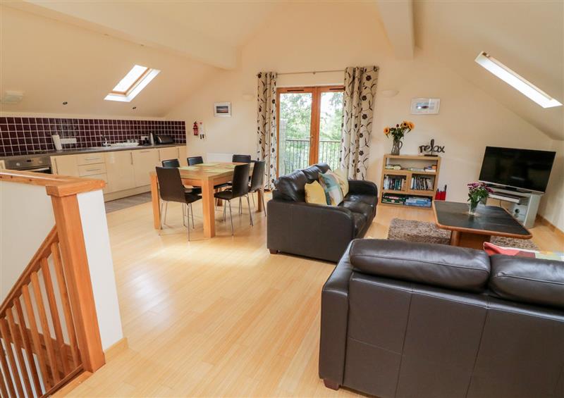The living area at Cholwell Barn Apartment, Mary Tavy