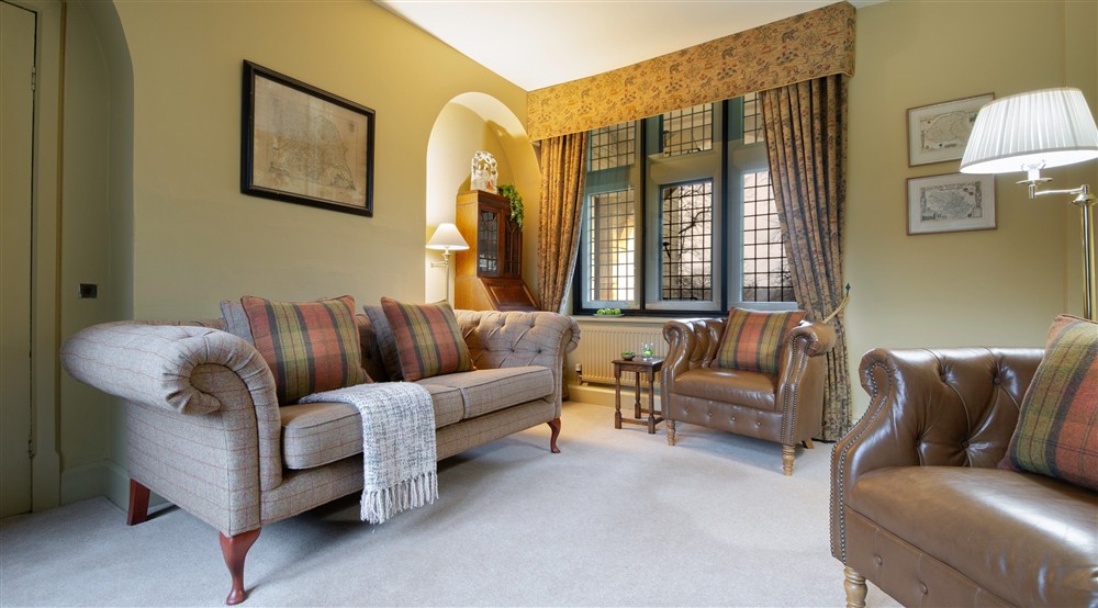 The casual sitting room, also know as the TV room, is a cosy space at Choristers' House in Nr Ripon, North Yorkshire