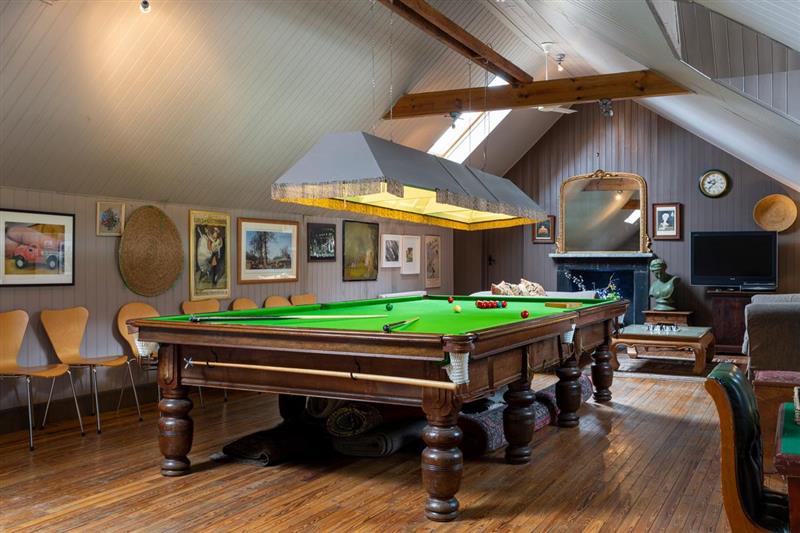 Snooker room at Chulmleigh Manor, Chulmleigh, Devon