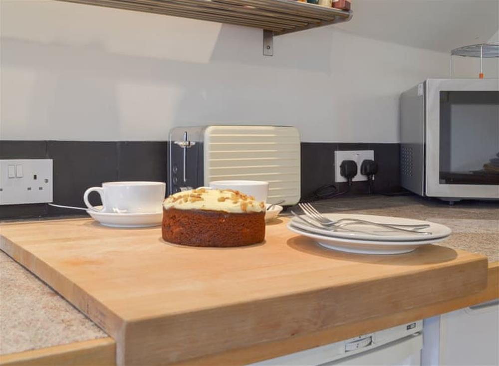 Traditional kitchen area with contemporary touches at Church Cottage in Bakewell, Derbyshire