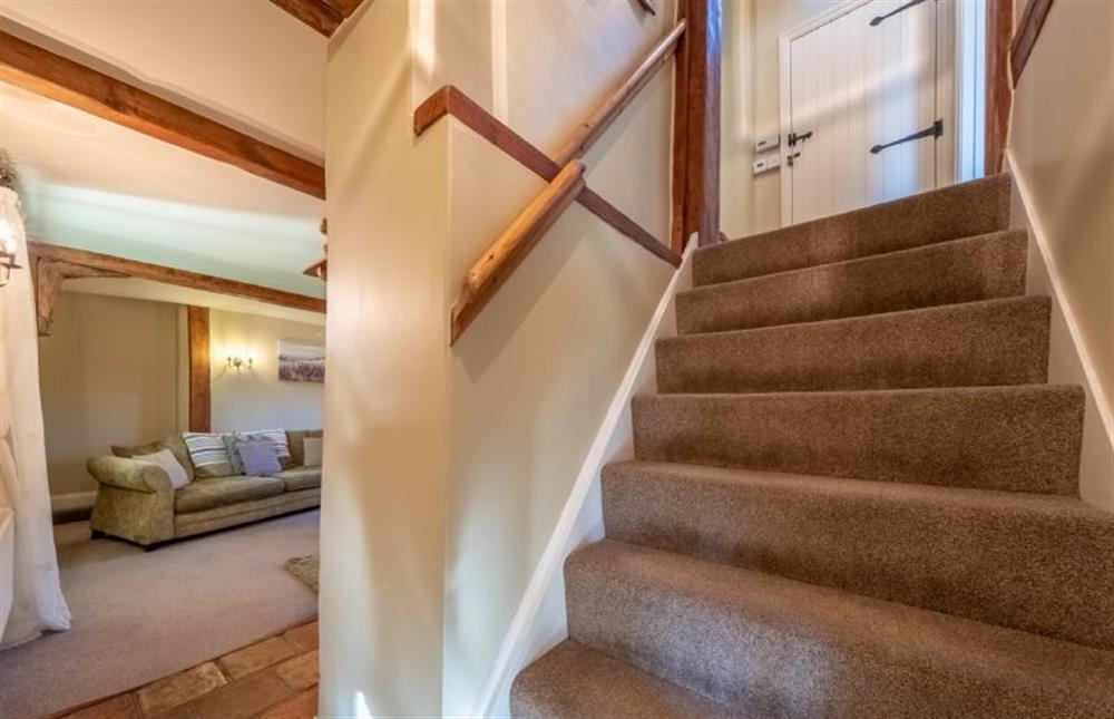 Ground floor: Steep but straight stairs lead to the first floor at Church Cottage, Castle Acre near Kings Lynn