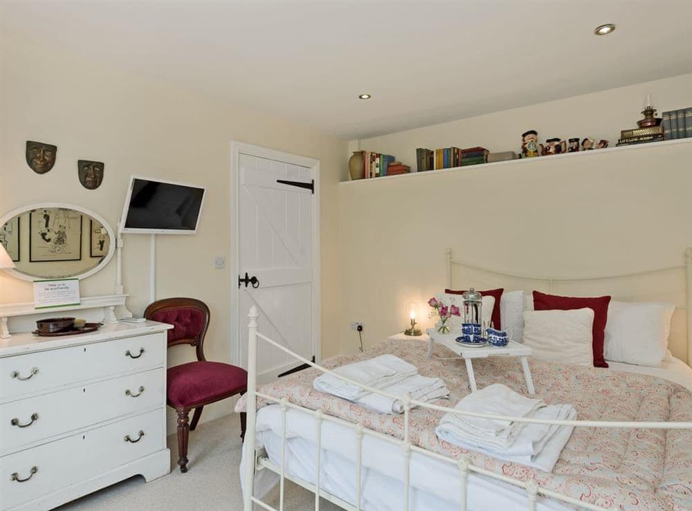 Elegantly decorated double bedroom at Church Cottage in Denford, near Thrapston, Northamptonshire
