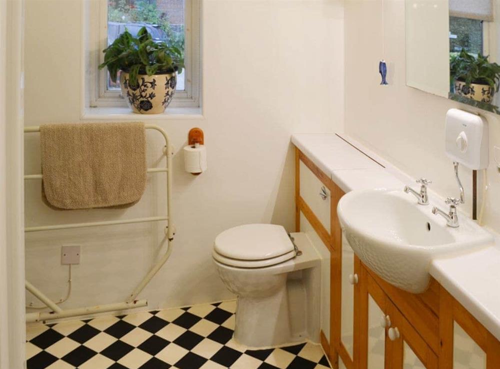 Stylish en-suite shower room at Church Farm Studio in Surlingham, Norfolk