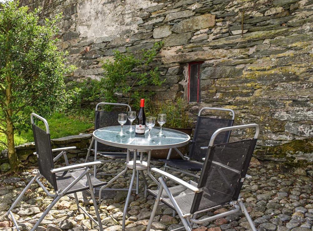 Sitting-out-area at Church House Cottage in Ulpha, near Brighton-In-Furness, Cumbria